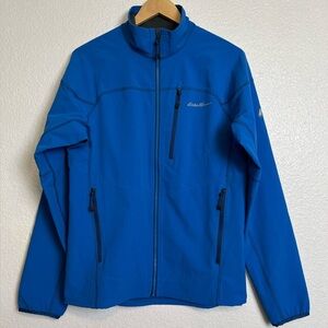 Eddie Bauer Men’s Wind Breaker Rain Jacket Zip Royal Blue Small